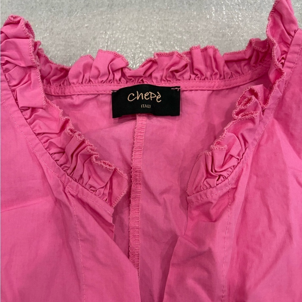 [M]Chepe Italy Elegant Pink Sleeveless Tiered Dress - Picture 4 of 8